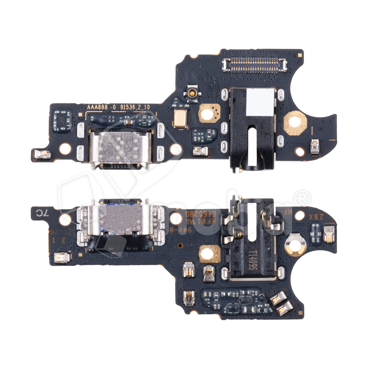Шлейф для Realme C25/C25s (RMX3191/RMX3195) плата системный разъем/разъем гарнитуры/микрофон - Премиум