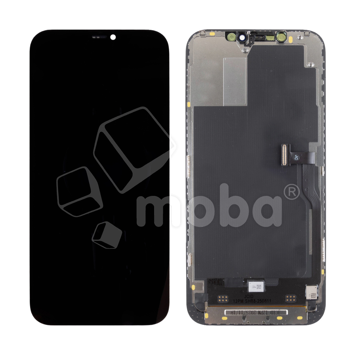 Дисплей для iPhone 12 Pro Max (A2411) в сборе с тачскрином Черный - JCID (Soft OLED, Full HD) (с верификацией = с привязкой без ошибки)