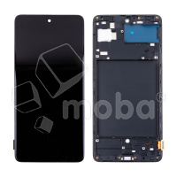 Дисплей для Samsung Galaxy A71 (A715F) модуль с рамкой Черный - (In-Cell)