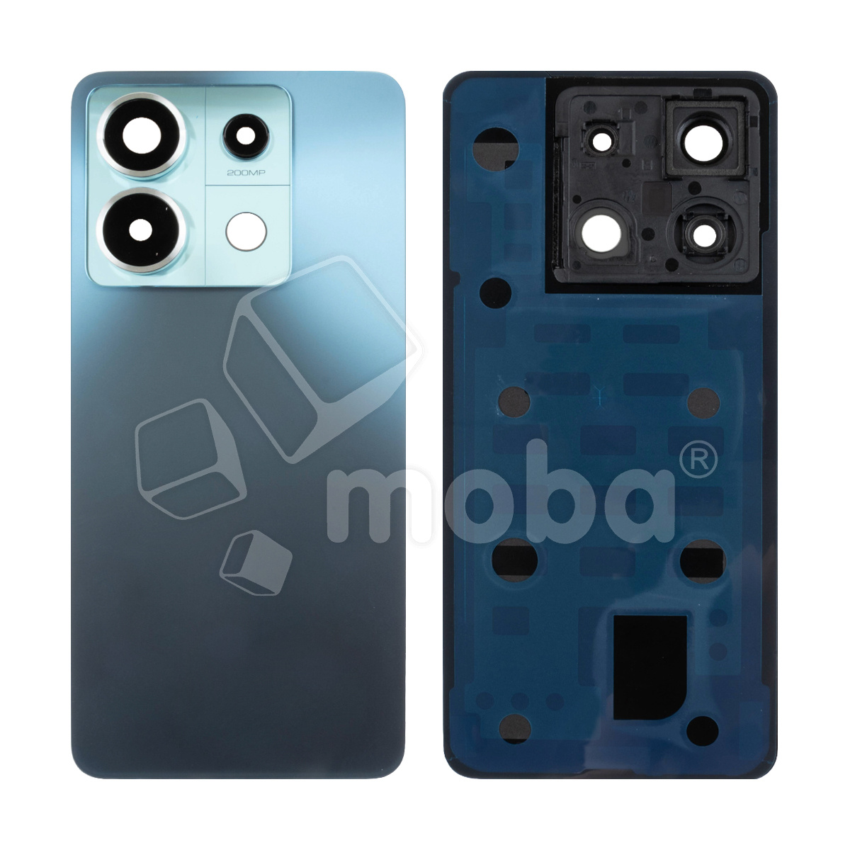 Задняя крышка для Xiaomi Redmi Note 13 Pro 5G (2312DRA50C/2312CRAD3C/2312DRA50G/2312DRA50I) Голубой - Премиум