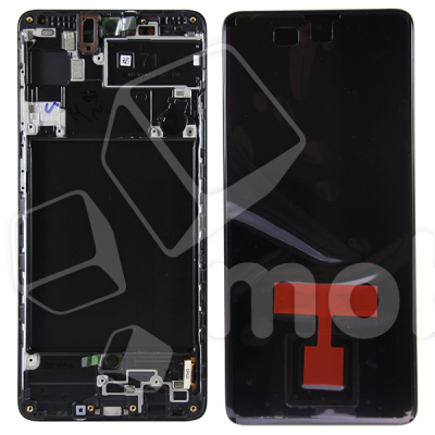 Дисплей для Samsung Galaxy A71 (A715F) модуль с рамкой Черный - OR (SP)