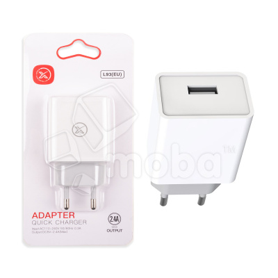 Сетевое зарядное устройство USB XO L93 (12W) Белый