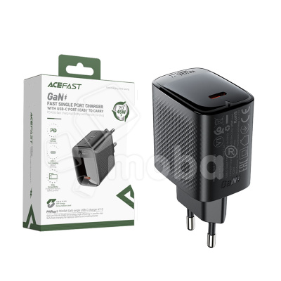 Сетевое зарядное устройство Type-C Acefast A112 (45W, PD, AVS, GaN) Черный