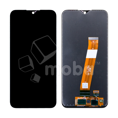 Дисплей для Samsung Galaxy A01/M01 (A015F/M015F) в сборе с тачскрином Черный (Широкий коннектор) - OR