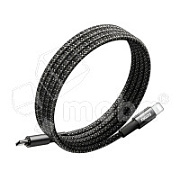 Кабель Type-C - Lightning Remax C02-CL (30W, PD, оплетка нейлон, магнитное крепление, 1,2 м) Черный