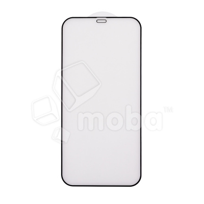 Защитное стекло "Матовое" для iPhone 12 Pro Max Черное (Закалённое, полное покрытие)
