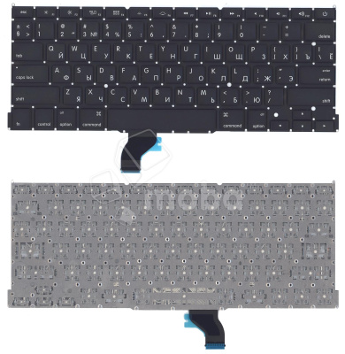 Клавиатура для ноутбука MacBook Pro 13" Retina A1502 2013+ черная плоский Enter