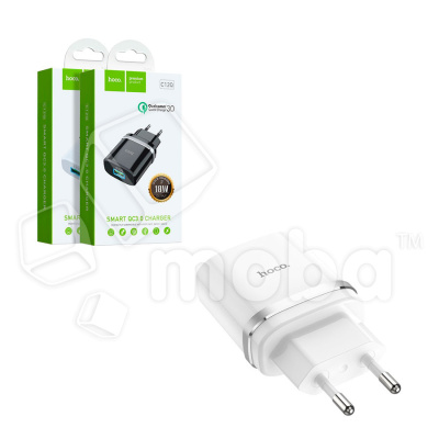 Сетевое зарядное устройство USB Hoco C12Q (18W, QС3.0) Белый