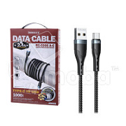 Кабель USB - Type-C Remax RC-C006 (2.4A, оплетка нейлон) Черный