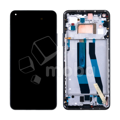 Дисплей для Xiaomi Mi 11 Lite модуль с рамкой Черный - OR (SP)