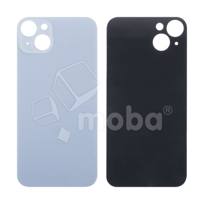 Задняя крышка для iPhone 14 Plus (A2887) Синий (стекло, широкий вырез под камеру, логотип)