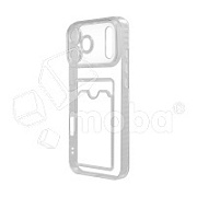 Чехол-накладка для iPhone 17 Pro Max (с защитой камеры, карманом для карт, прозрачный)