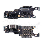 Шлейф для Huawei Honor X7d 4G (LGN-LX1) плата на системный разъем/разъем гарнитуры/микрофон - Премиум