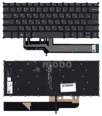 Клавиатура для ноутбука Lenovo S540-14API черная с подсветкой