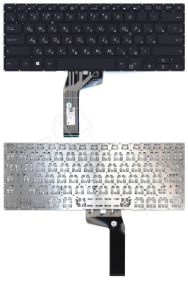 Клавиатура для ноутбука Asus vivobook S14 X411UF черная с подсветкой