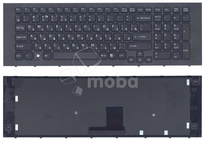 Клавиатура для ноутбука Sony Vaio VPC-EC черная с рамкой