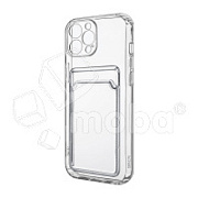 Чехол-накладка для iPhone 12 Pro (с защитой камеры, карманом для карт, прозрачный)