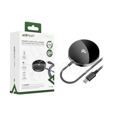 Беспроводное зарядное устройство Acefast E24 (15W, Qi2) Серый